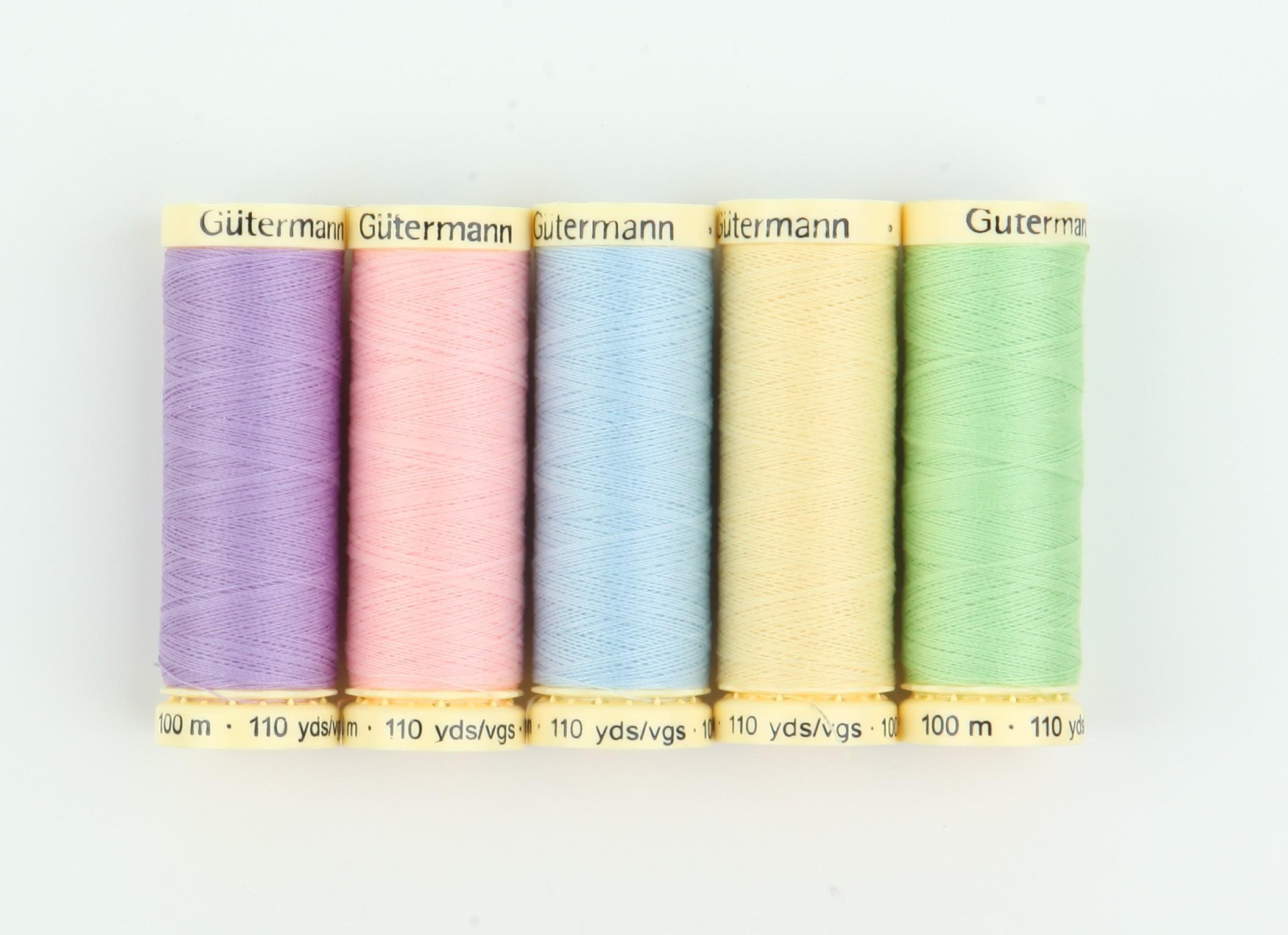 Gutermann %100 Polyester 100m Dikiş İpi Pastel Renkler Set