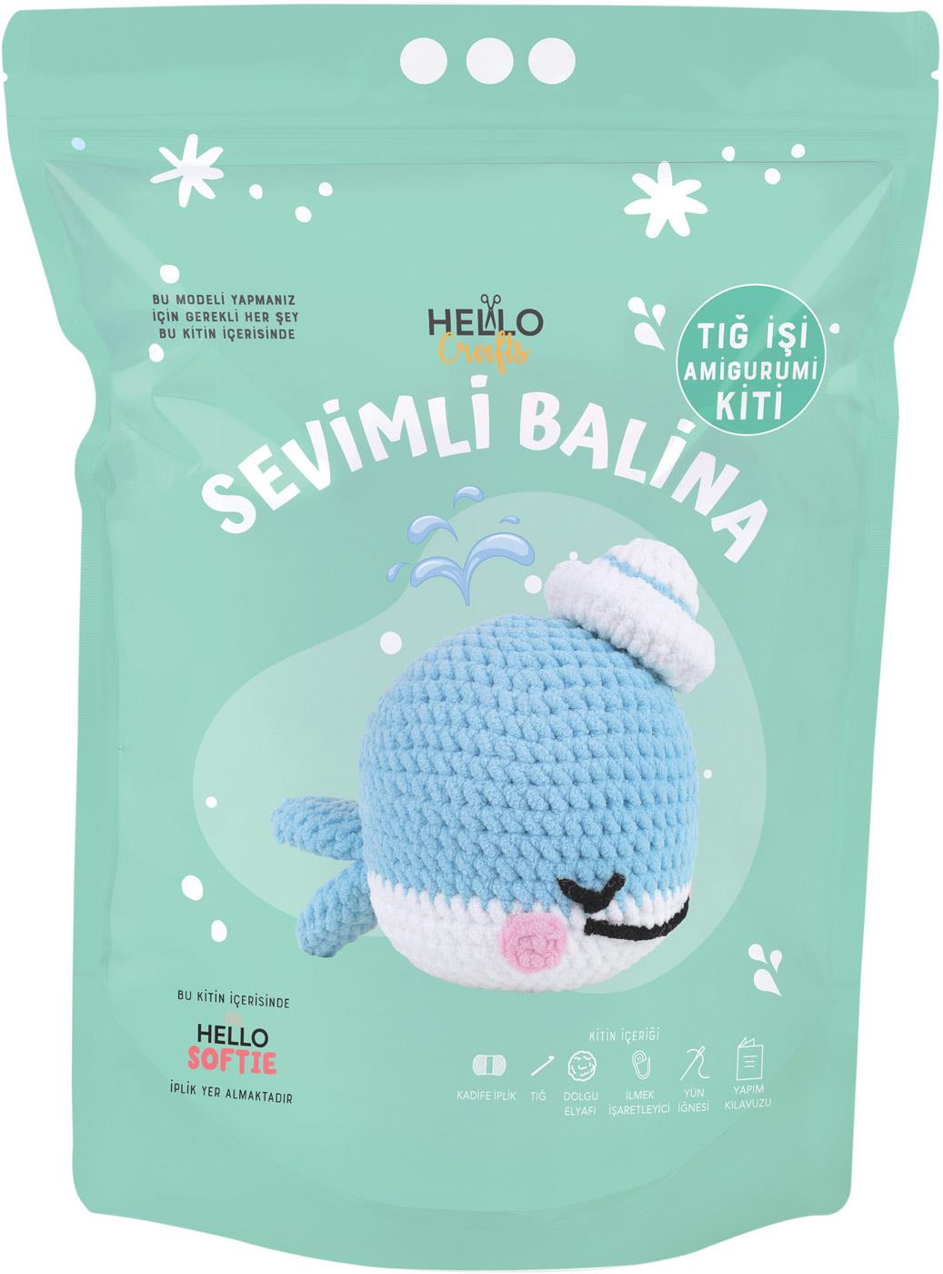 HELLO SOFTIE AMİGURUMİ KİTİ BALİNA 