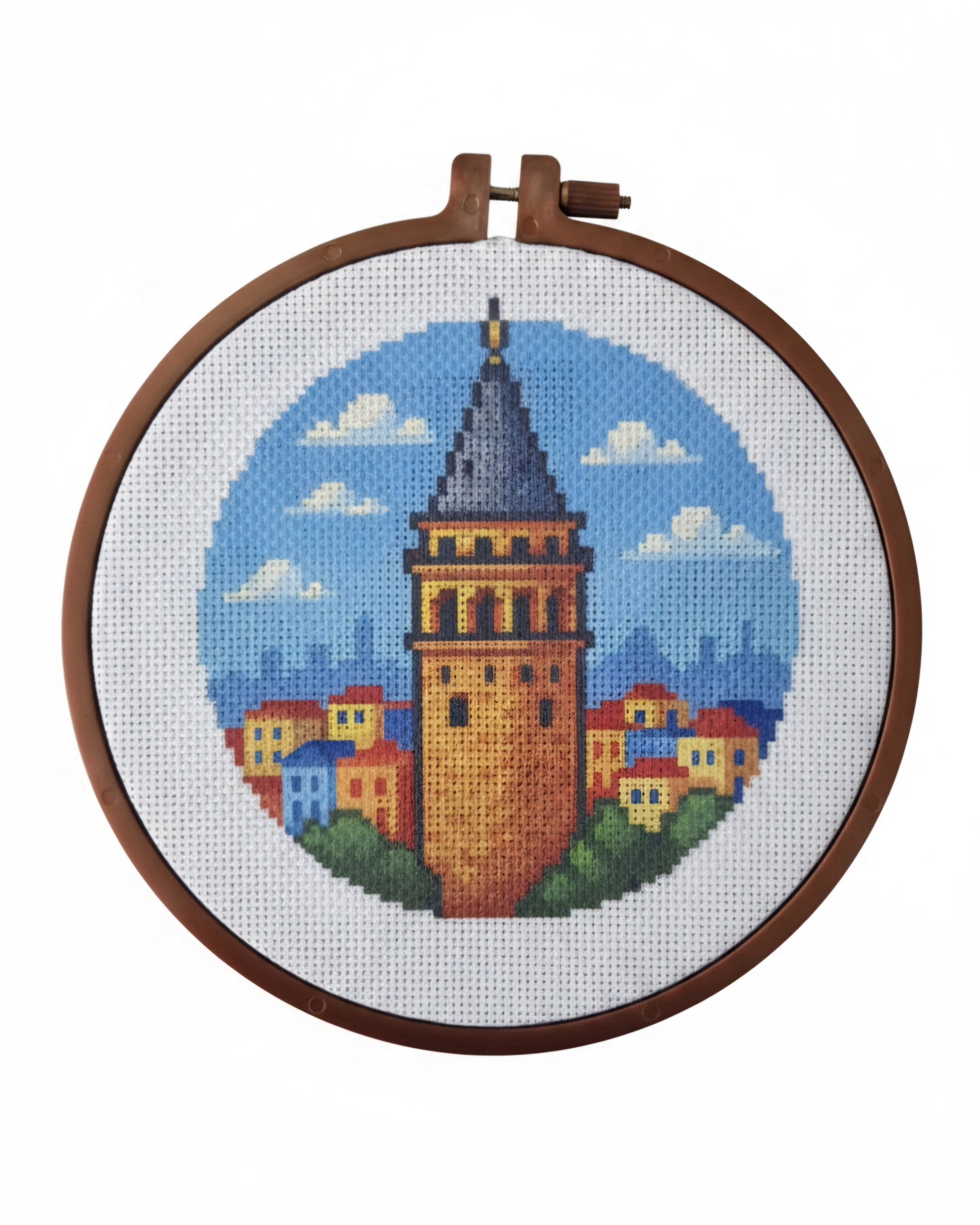 Kanaviçe Başlangıç Seti, Baskılı Etamin Kiti - Galata Kulesi