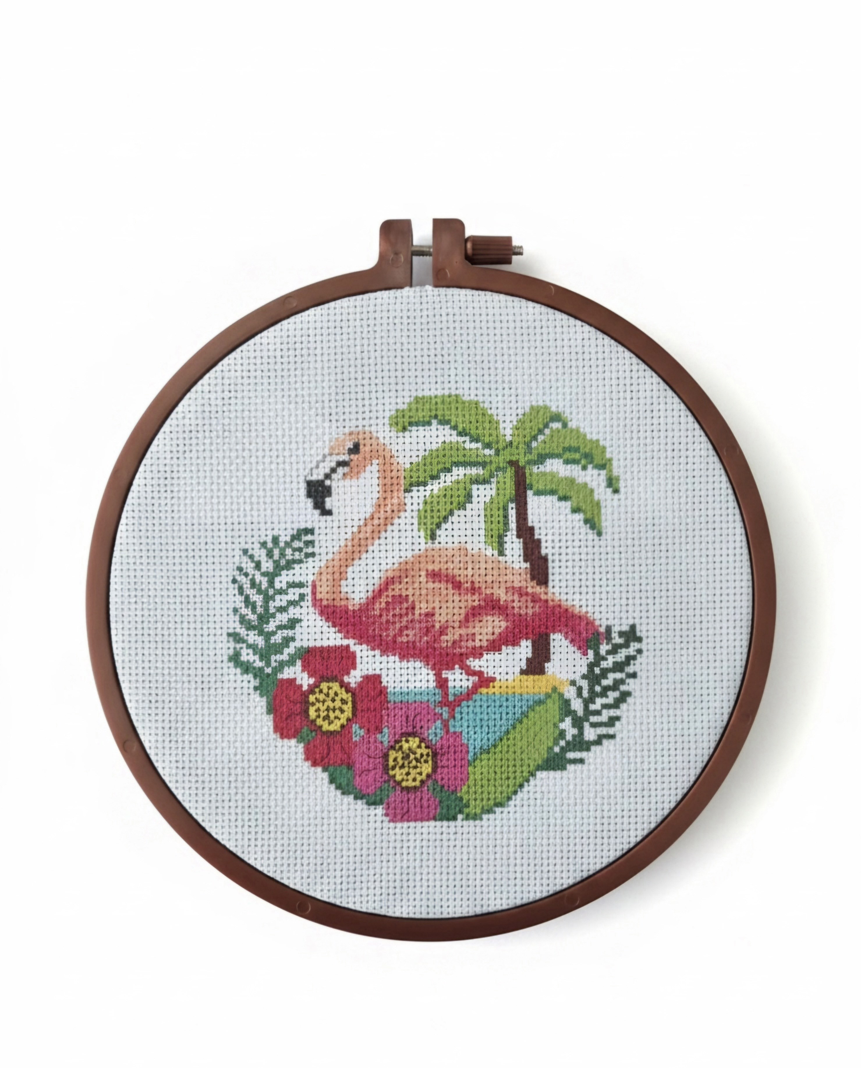 Kanaviçe Başlangıç Seti, Baskılı Etamin Kiti - Flamingo