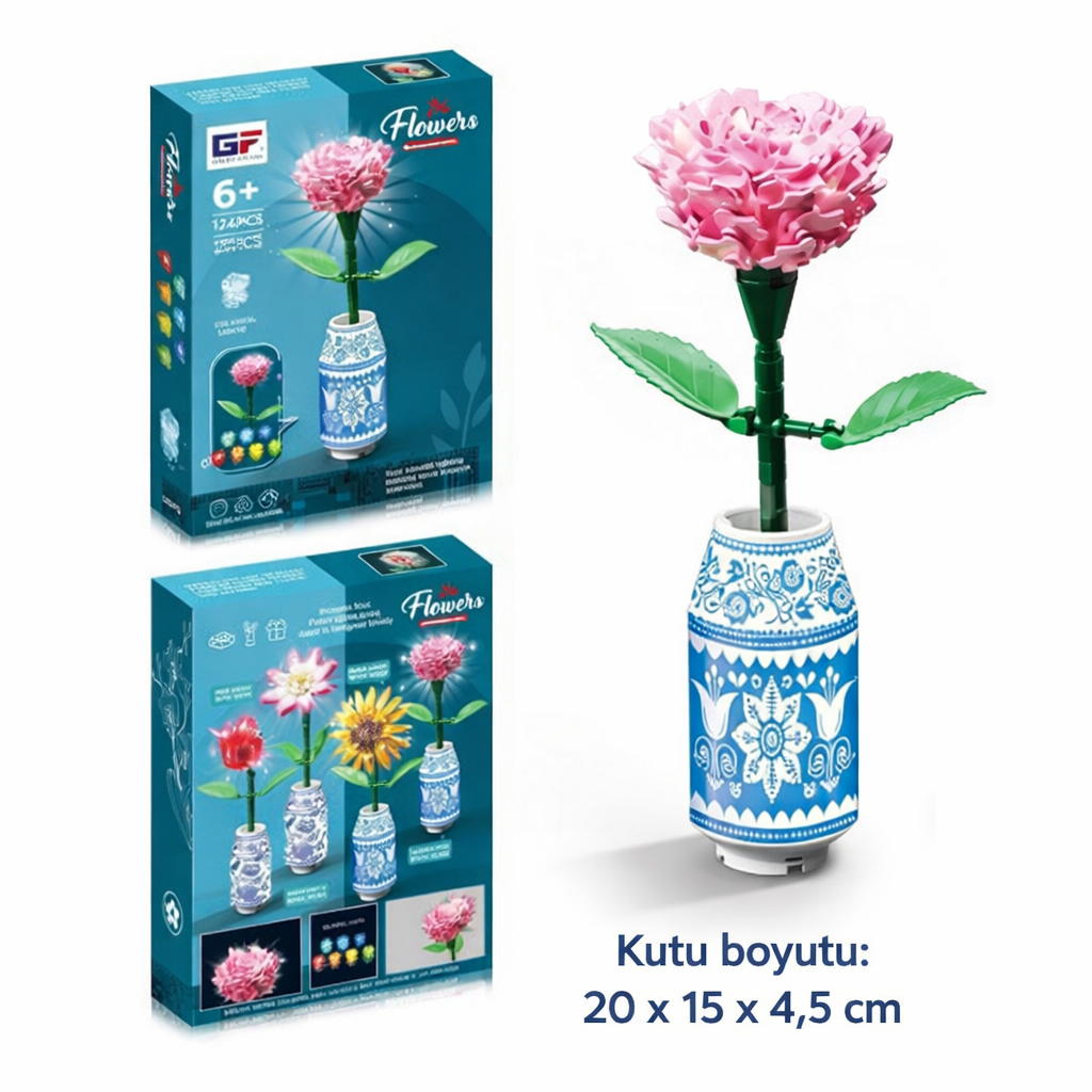 Lego Çiçek Seti Işıklı Parlayan Karanfil