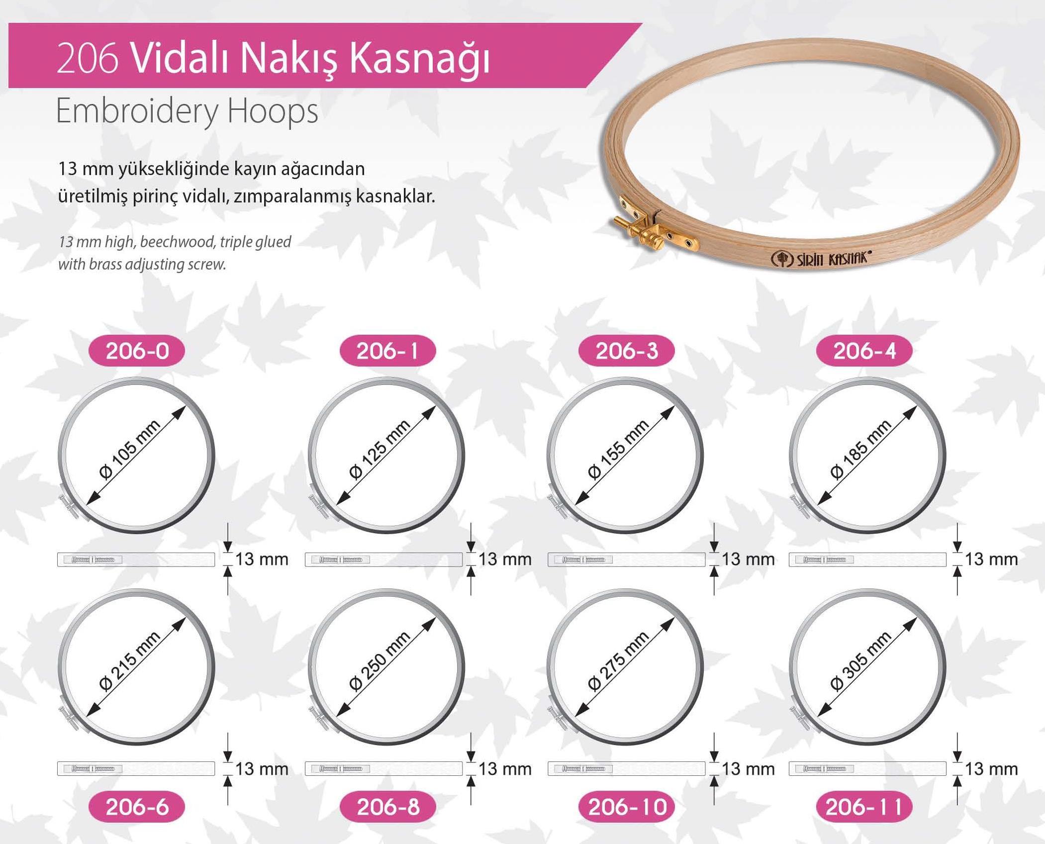 ŞİRİN VİDALI KASNAK 206 SERİSİ 13mm