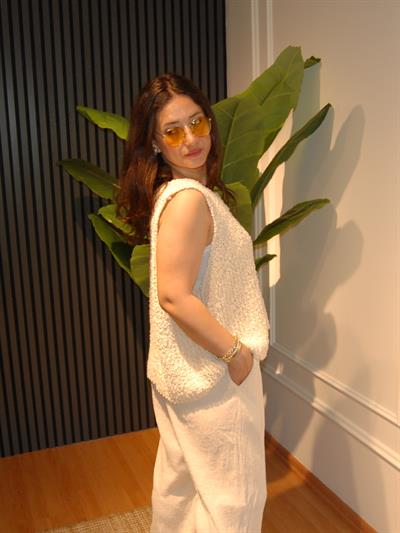 RAHAT KALIP TRİKO CROP BEJ