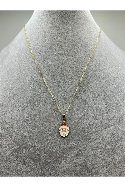 Altın Renk Yılbaşı Noel Baba Kolye