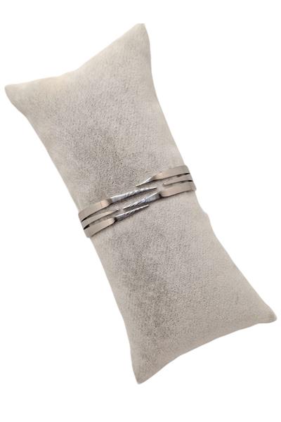 Gümüş Renk Dikenli Model Çelik Kelepçe Bileklik