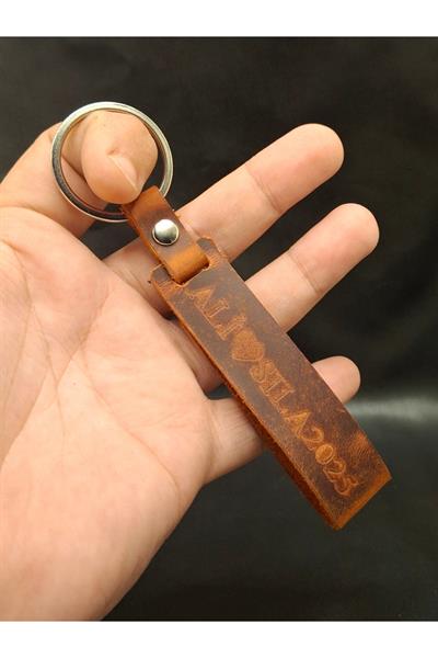 Kişiye Özel Taba Renk Hakiki Deri Anahtarlık (Satıcıya Soru Sordan Detay İçin Ulaşabilirsiniz)