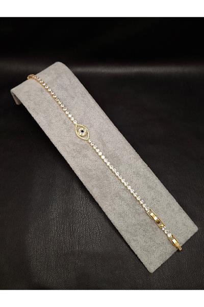 Taşlı Göz Model Su Yolu Çelik Bileklik