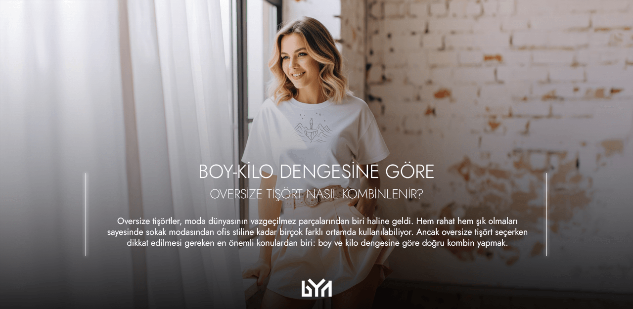 Boy ve kilo dengesine göre oversize tişört kombin örneği