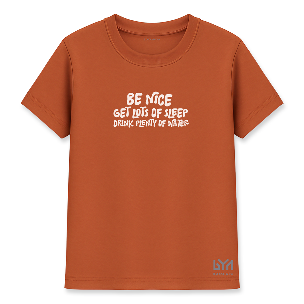 Be Nice Kadın Basic Kiremit Tişört