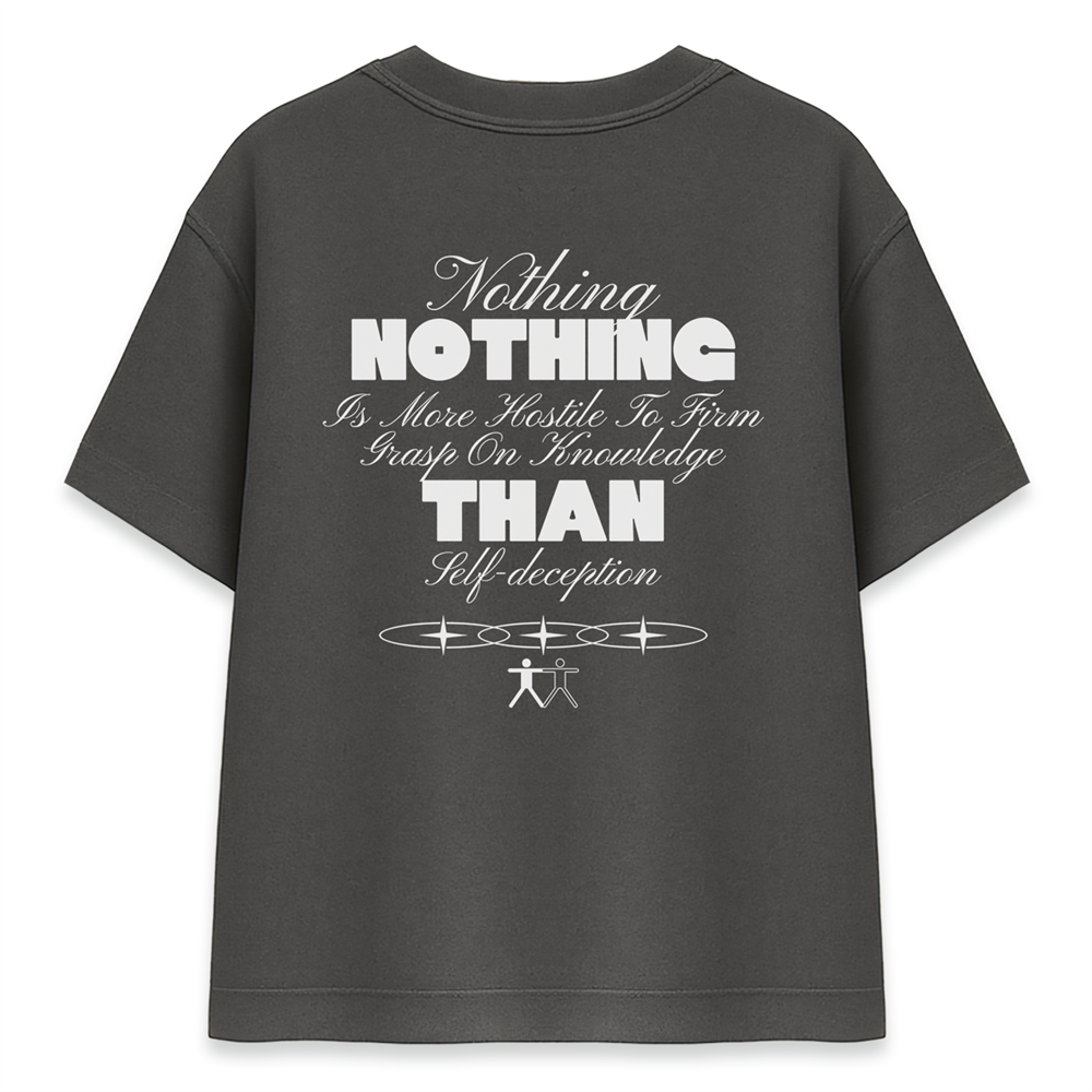 Nothing Is More Hostile Kadın Oversize Füme Tişört