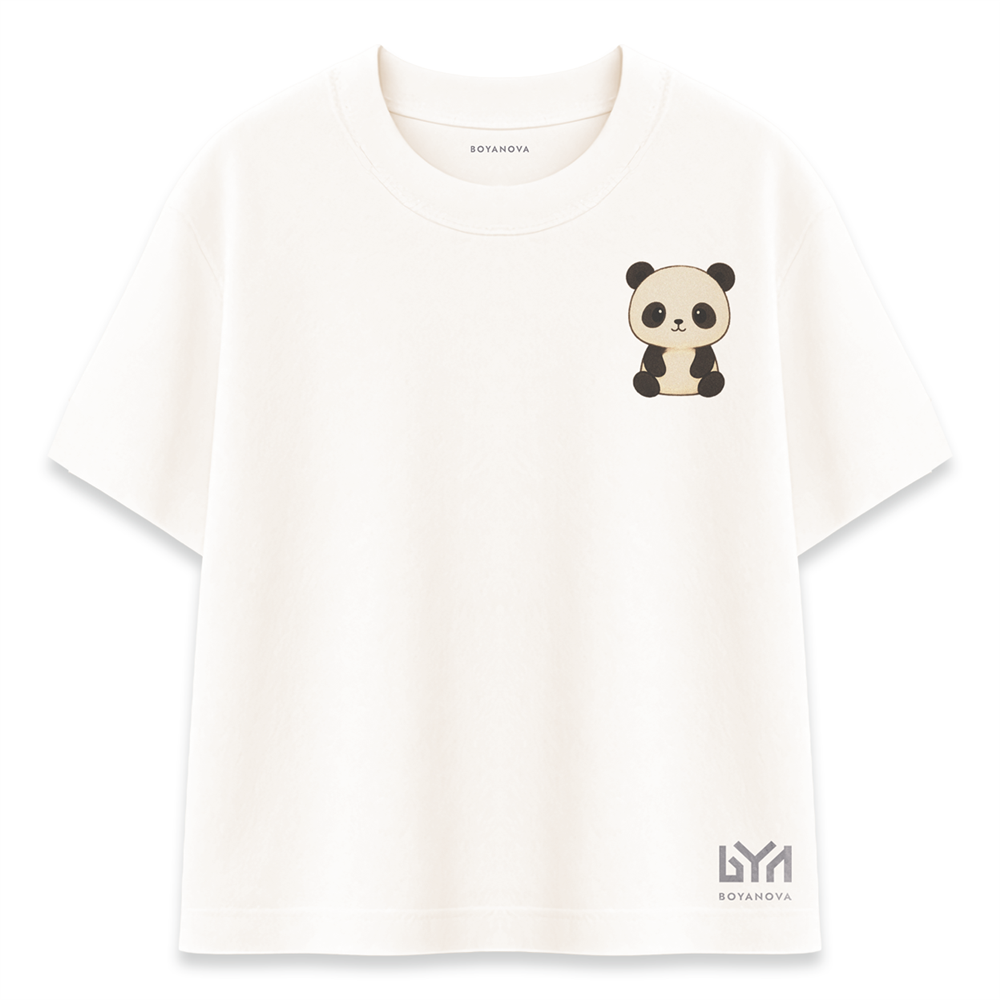 Panda Figürlü Şeker Oversize Tişört
