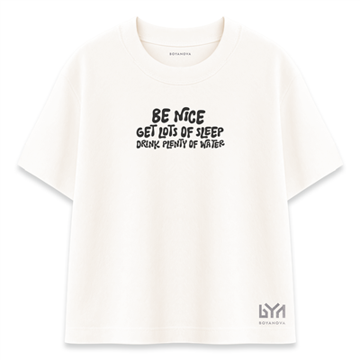Be Nice Kadın Oversize Şeker Tişört