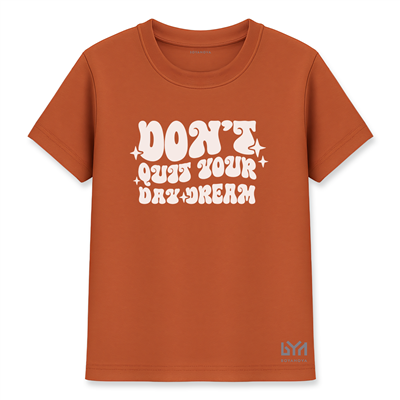 Dont Quit Your Dry Dream Kadın Basic Kiremit Tişört