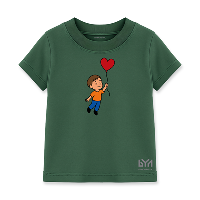 Kalpli Uçuş Yeşil Çocuk Basic Tişört