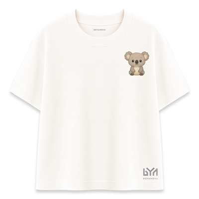 Koala Figürlü Şeker Oversize Tişört