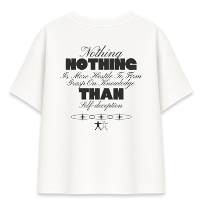 Nothing Is More Hostile Kadın Oversize Beyaz Tişört