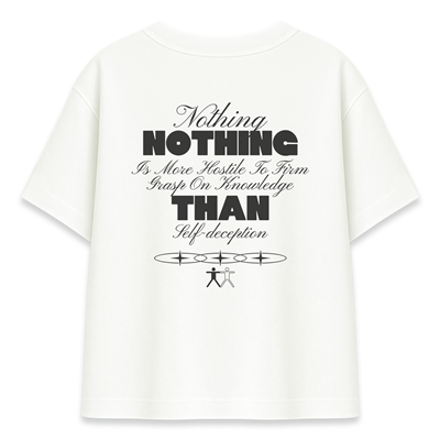 Nothing Is More Hostile Kadın Oversize Ekru Tişört