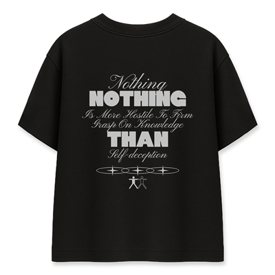 Nothing Is More Hostile Kadın Oversize Siyah Tişört