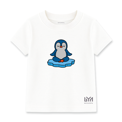 Pengu’nün Sessiz Dünyası Beyaz Çocuk Basic Tişört