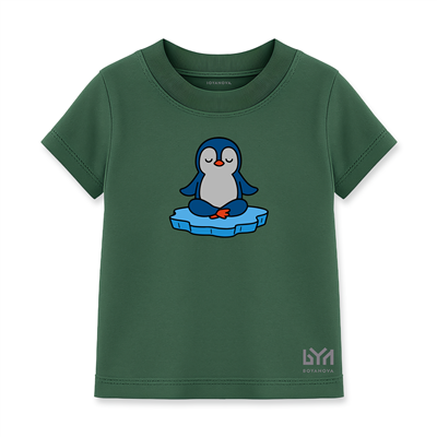 Pengu’nün Sessiz Dünyası Yeşil Çocuk Basic Tişört