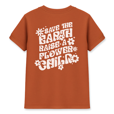 Save The Earth Kadın Basic Kiremit Tişört