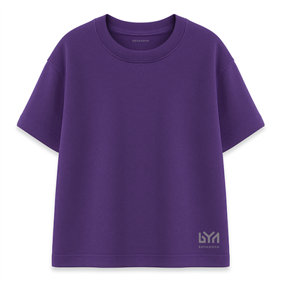 Save The Earth Kadın Oversize Mor Tişört