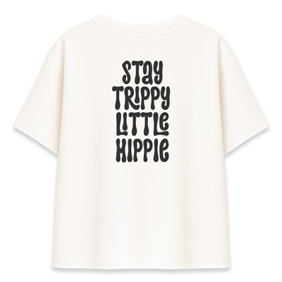 Stay Trippy Little Hippie Kadın Oversize Şeker Tişört