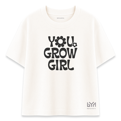 You Grow Girl Kadın Oversize Şeker Tişört