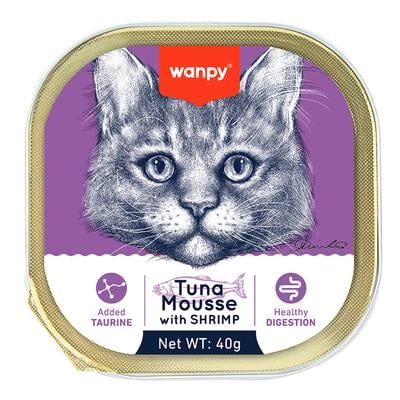 Wanpy Ton Balıklı & Karidesli Yaş Pate Mama 40 Gr