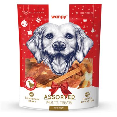 Wanpy Yılbaşı Temalı M-02H Karışık Köpek Ödülü 300 g