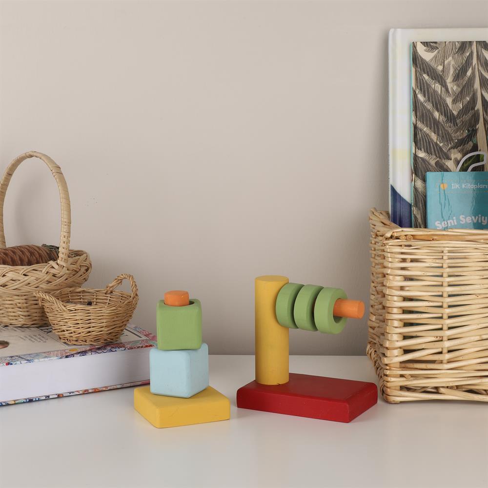Ahşap Geometrik Istifleme Oyuncağı