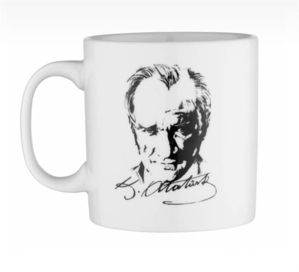 Atatürk Baskılı Beyaz Kupa
