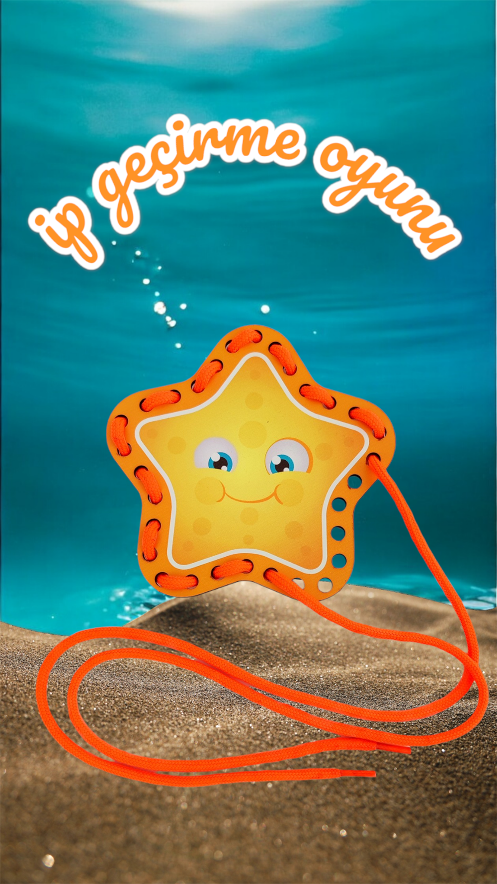 Montessori Ahşap Oyuncak, Ip Geçirme Oyunu, Dikiş, Motor Becerisi