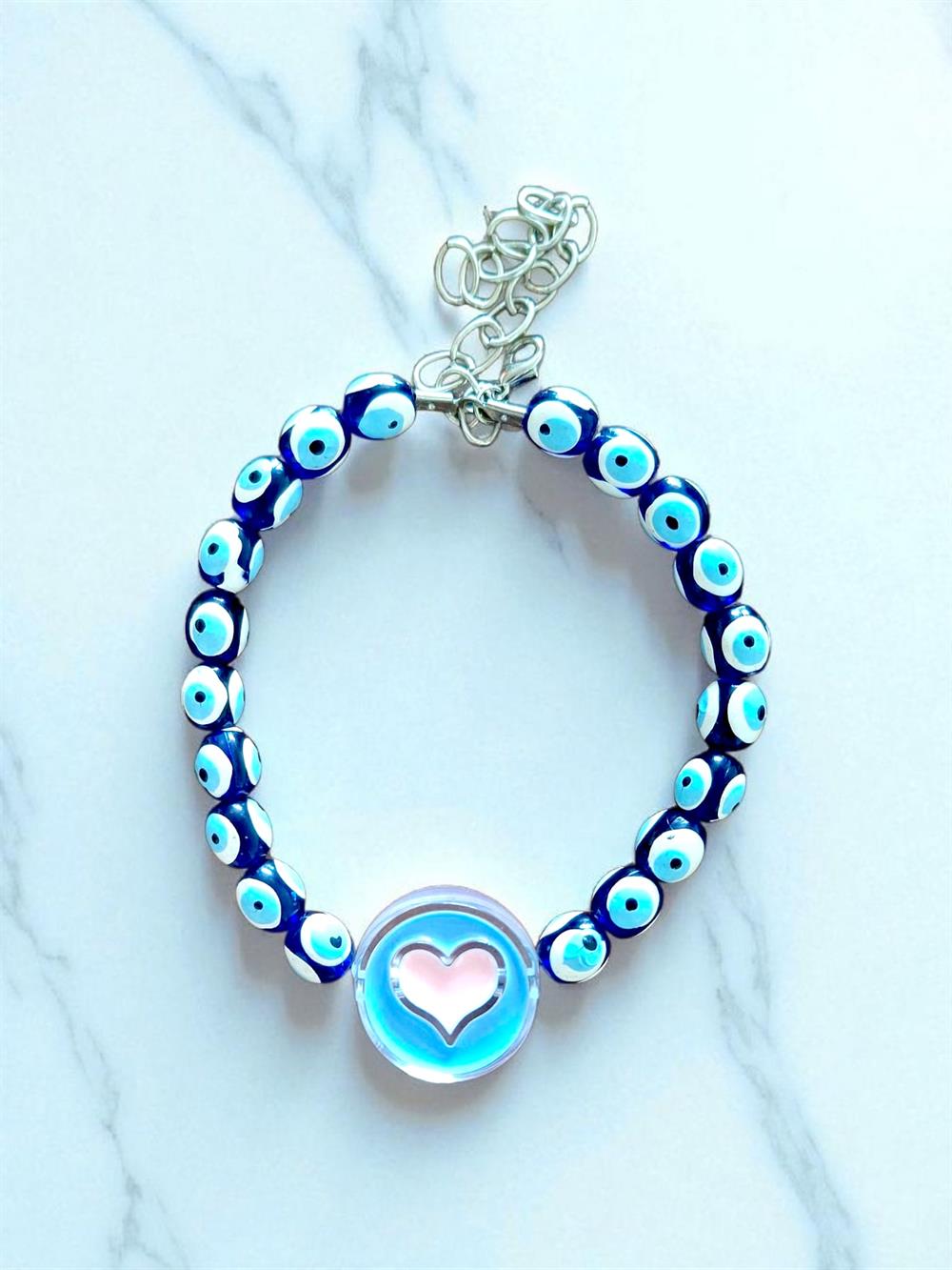 Nazar Boncuklu Tasarım Kedi - Köpek Tasması