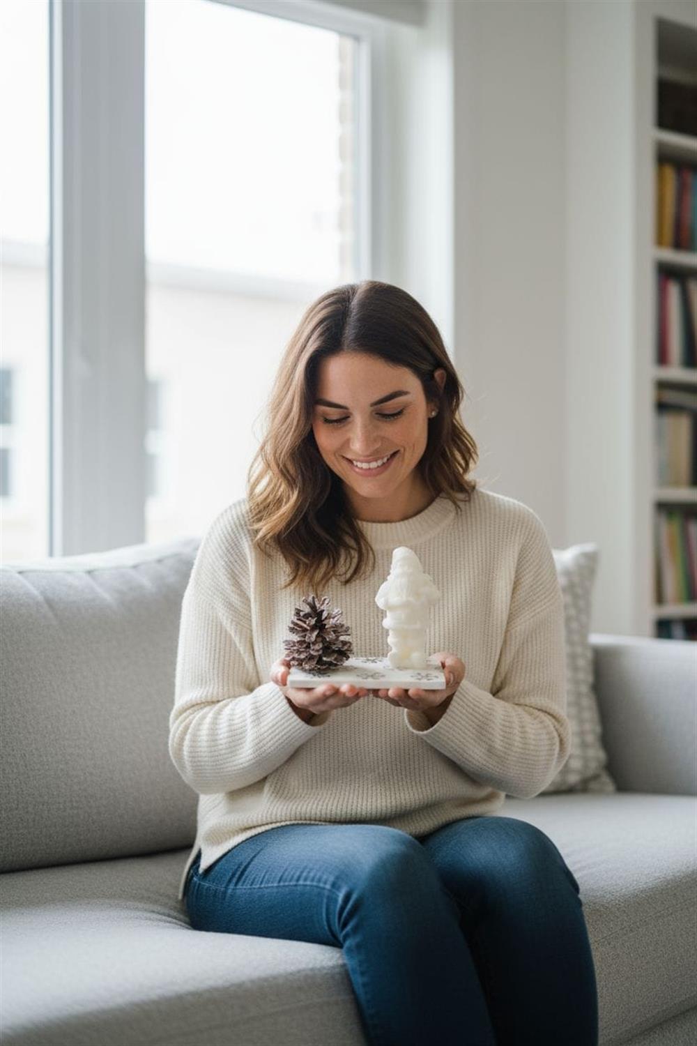 NOEL BABA MUM, SERAMİK TABLALI