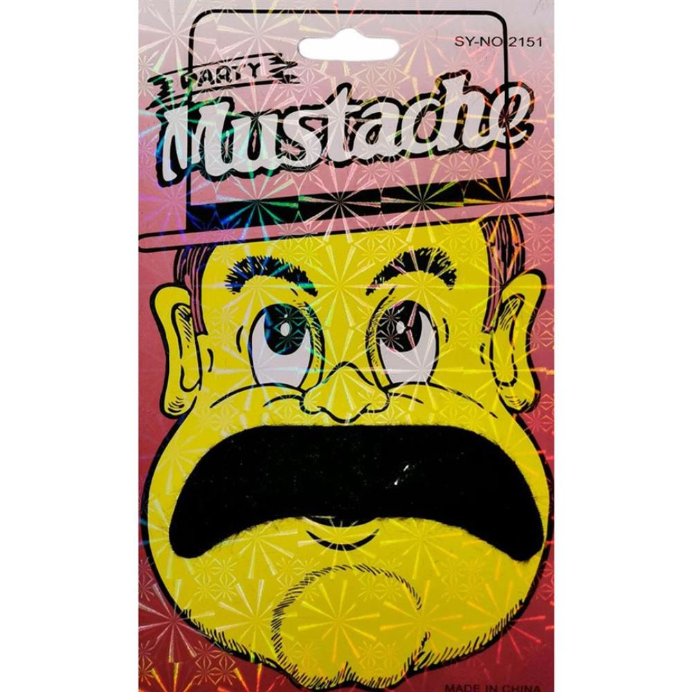 Siyah Renk Pala Bıyık, Yapışkanlı