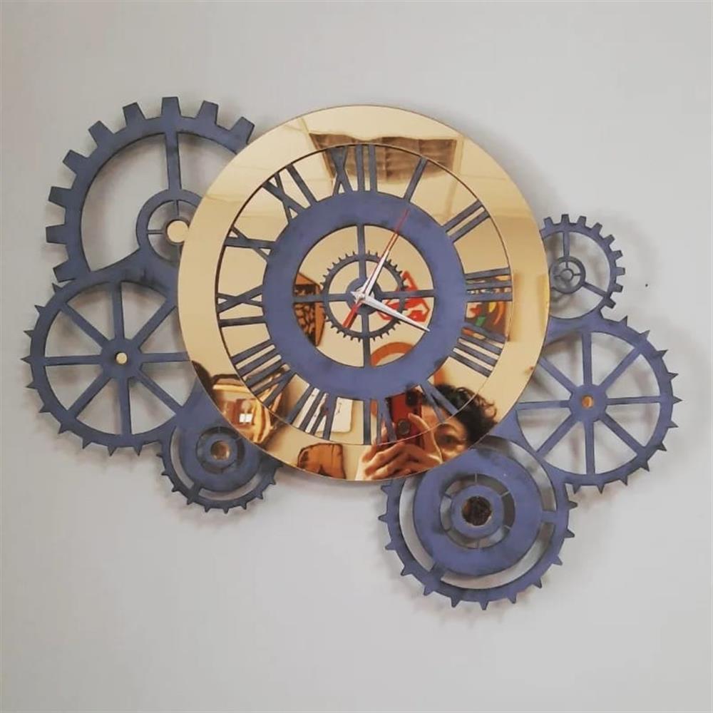 TASARIM GRİ GOLD PLEKSİ DETAYLI ÇARKLI SAAT