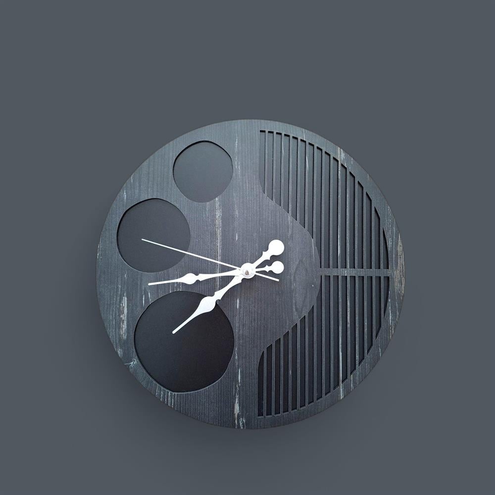 TASARIM SİYAH DUVAR SAATİ