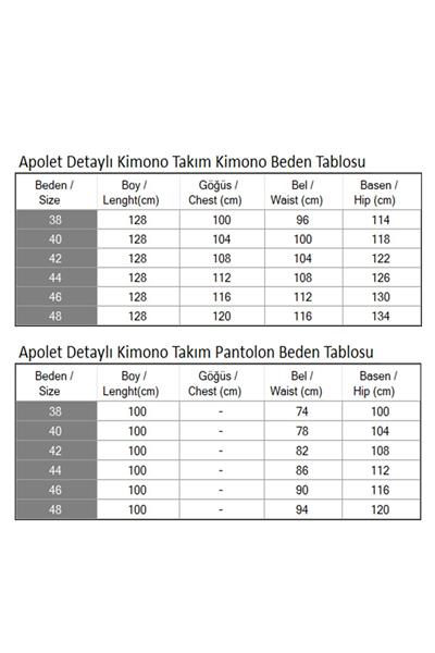 Apolet Detaylı Kimono Takım Gül Kurusu 19253