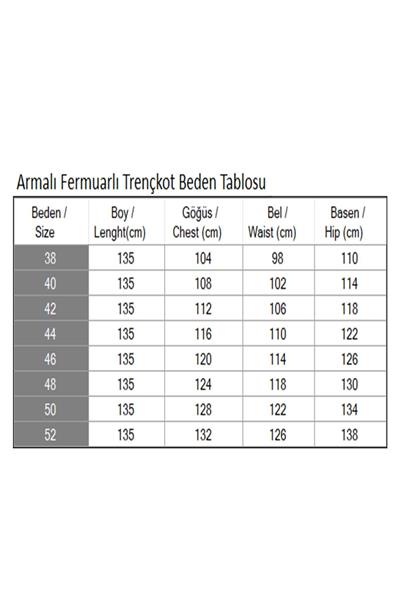 Armalı Fermuarlı Trençkot Taba 19217