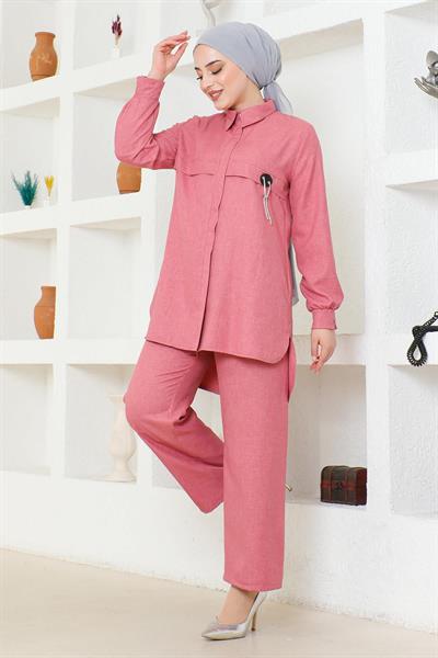 Arması Zincirli Takım Pembe 19206