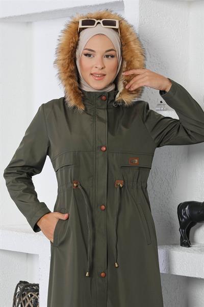 Bağcık Detaylı Mont Haki 15800