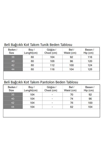 Beli Bağcıklı Kot Takım Koyu Mavi 19209