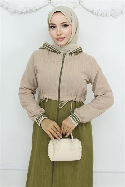 Beli Bağcıklı Ribanalı Takım Haki 19237