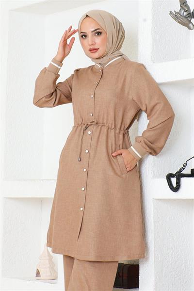 Beli Bağcıklı Ribanalı Takım Taba 19212