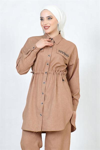 Beli Bağcıklı Takım Taba 19220