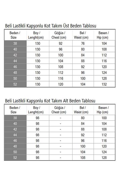 Beli Lastikli Kapşonlu Kot Takım Açık Mavi MSW19370-1
