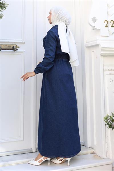 Beli Lastikli Kot Ferace Koyu Mavi 19228