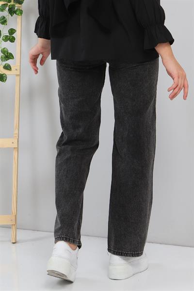 Bol Paça Kot Pantolon Siyah 6016