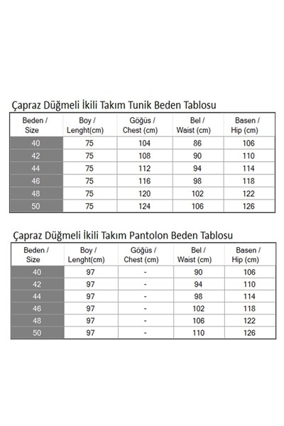 Çapraz Düğmeli İkili Takım İndigo 19288